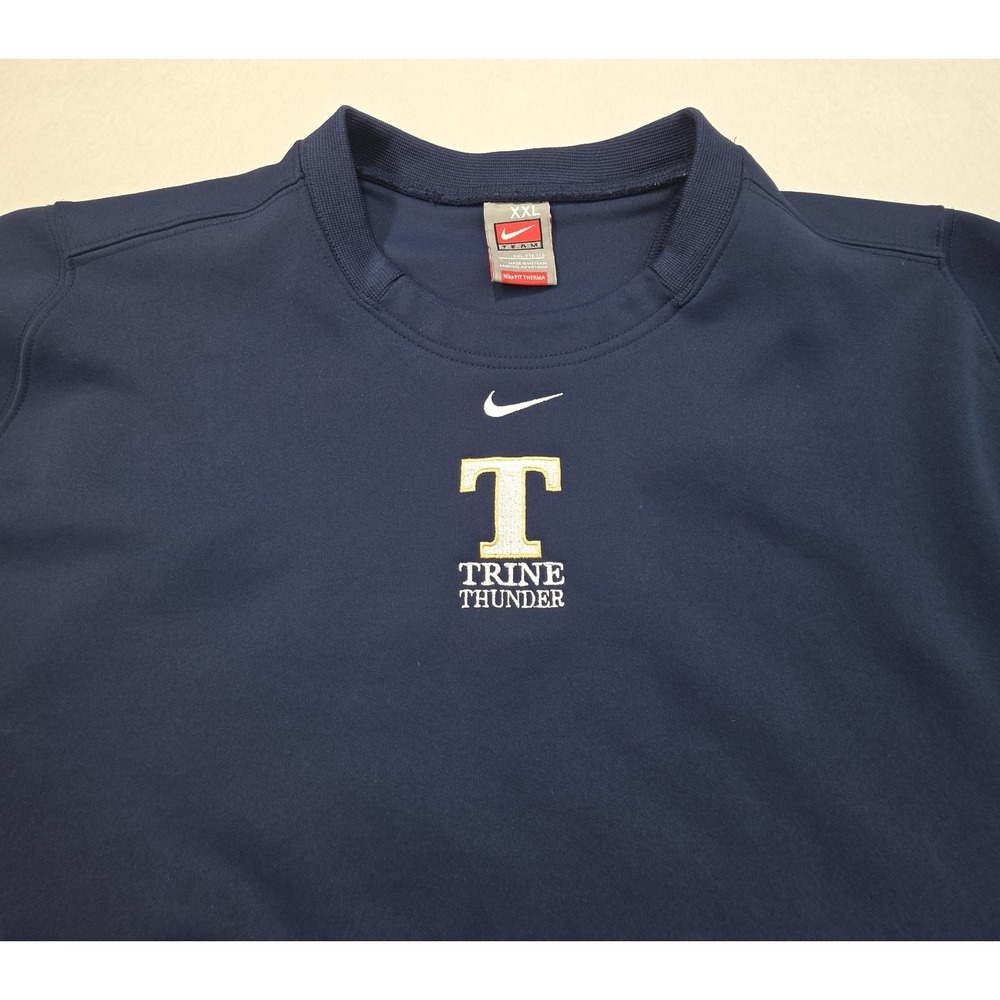 Nike Trine University Thunder Pullover Sweatshirt Mens 2XL Team Issue ThermaFit